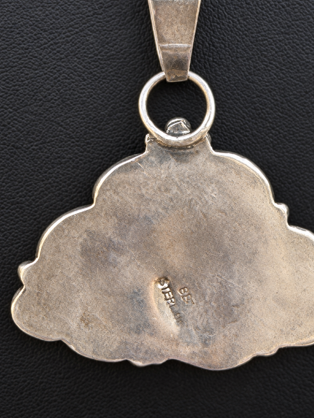 Native American, Handmade chlorite & Sterling Silver necklace