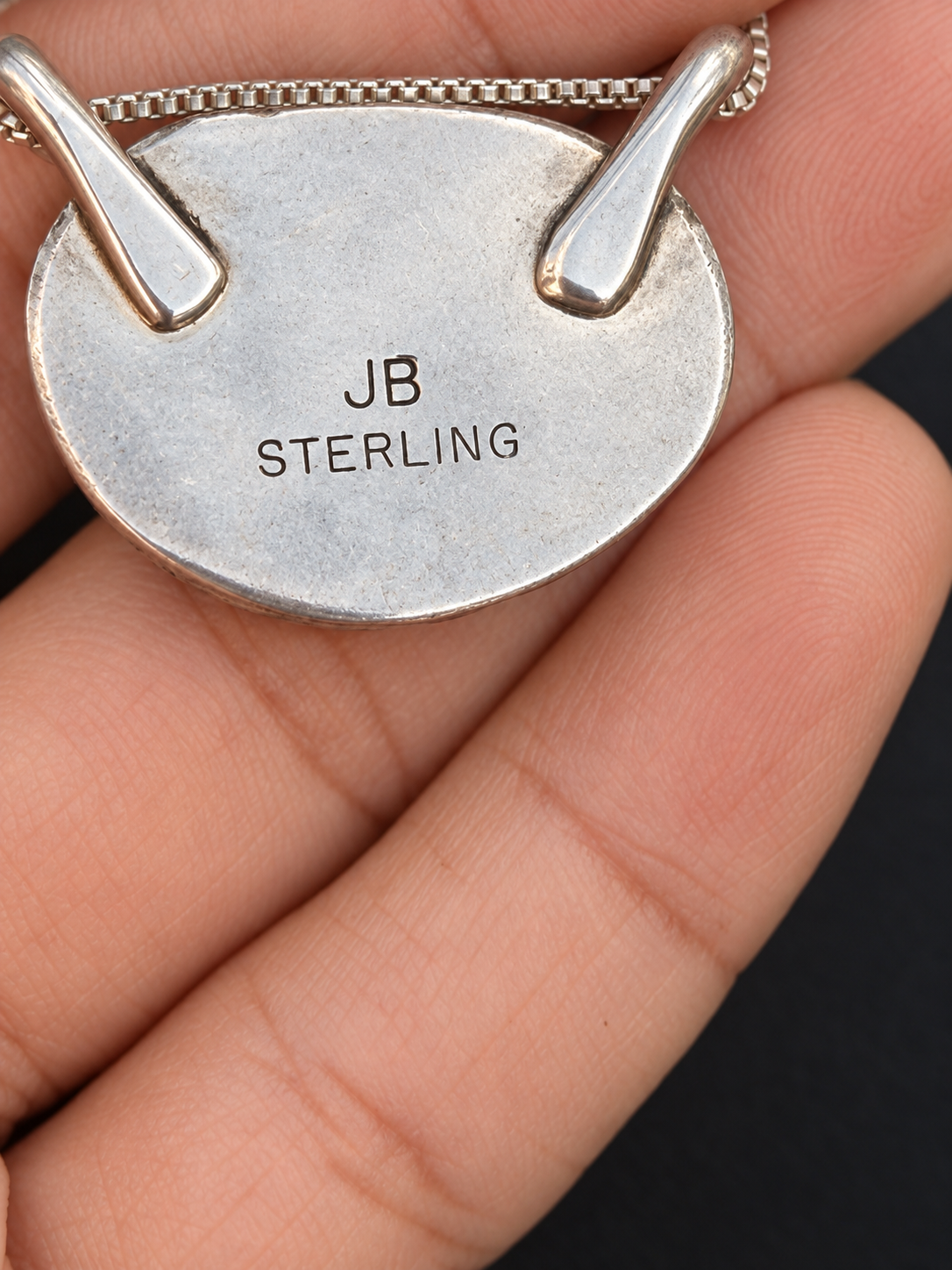 Native American, Handmade Royston & Sterling Silver necklace