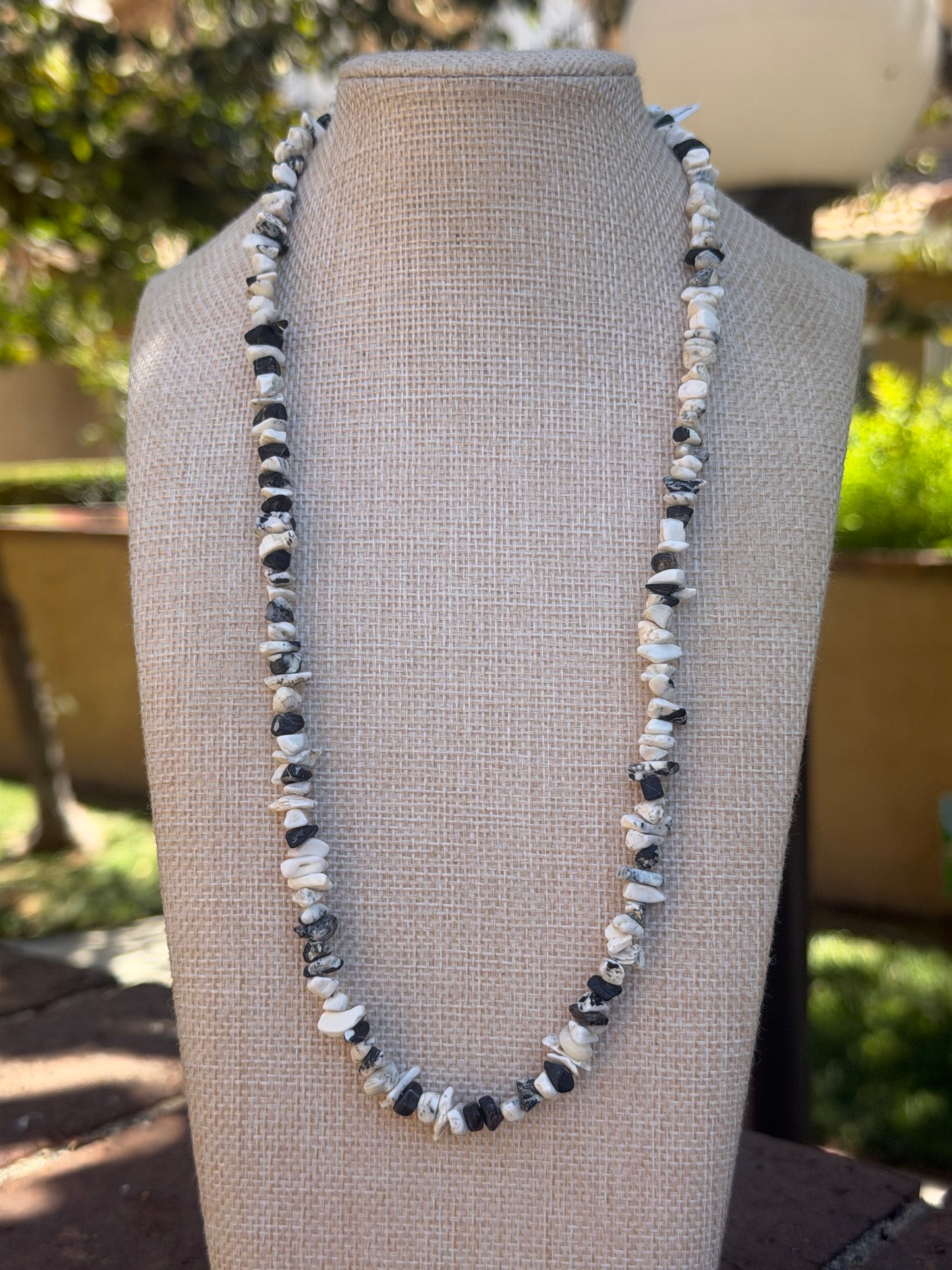 Native American, Hand-Made,22" white Buffalo Necklace