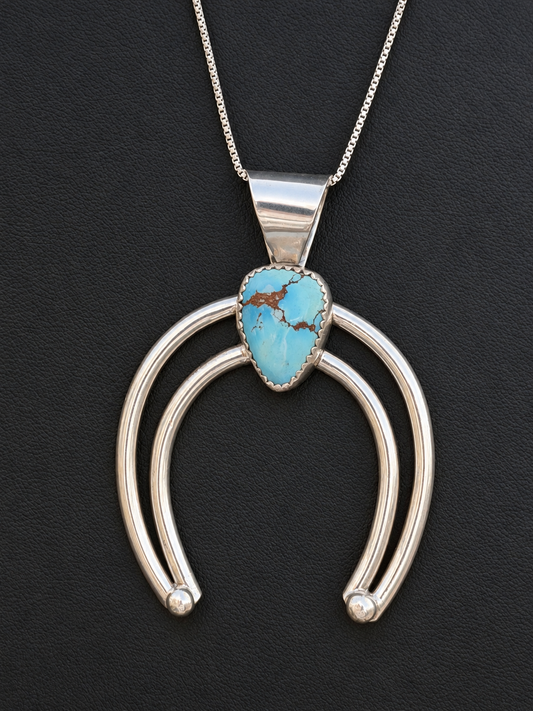 Herbert Tsosie Native American Handmade, Golden Hills Naja Sterling Silver Necklace