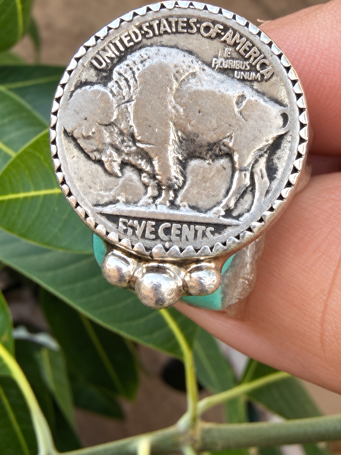 Bernie Begay Tsosie Native American, Handmade, Buffalo Nickel Sterling Silver Ring