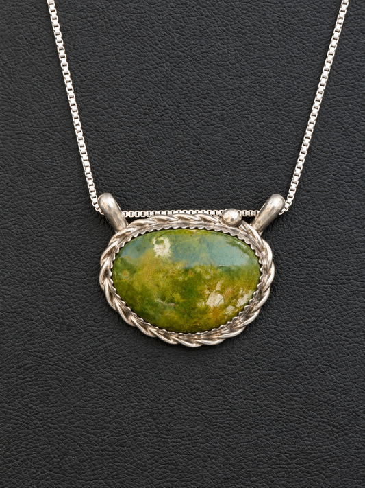 Native American, Handmade Royston & Sterling Silver necklace