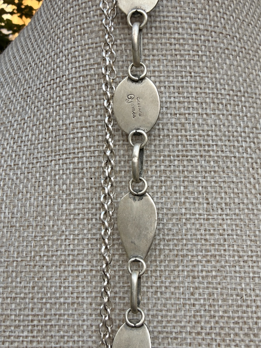 Native American White Water & Sterling Silver chocker