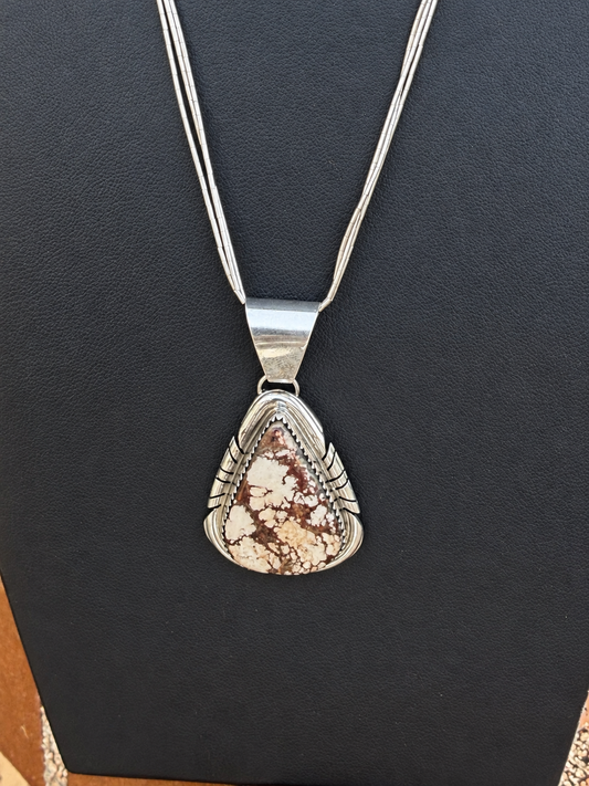 Ranel Perry Native American Handmade, Wild Horse & Sterling Silver Necklace