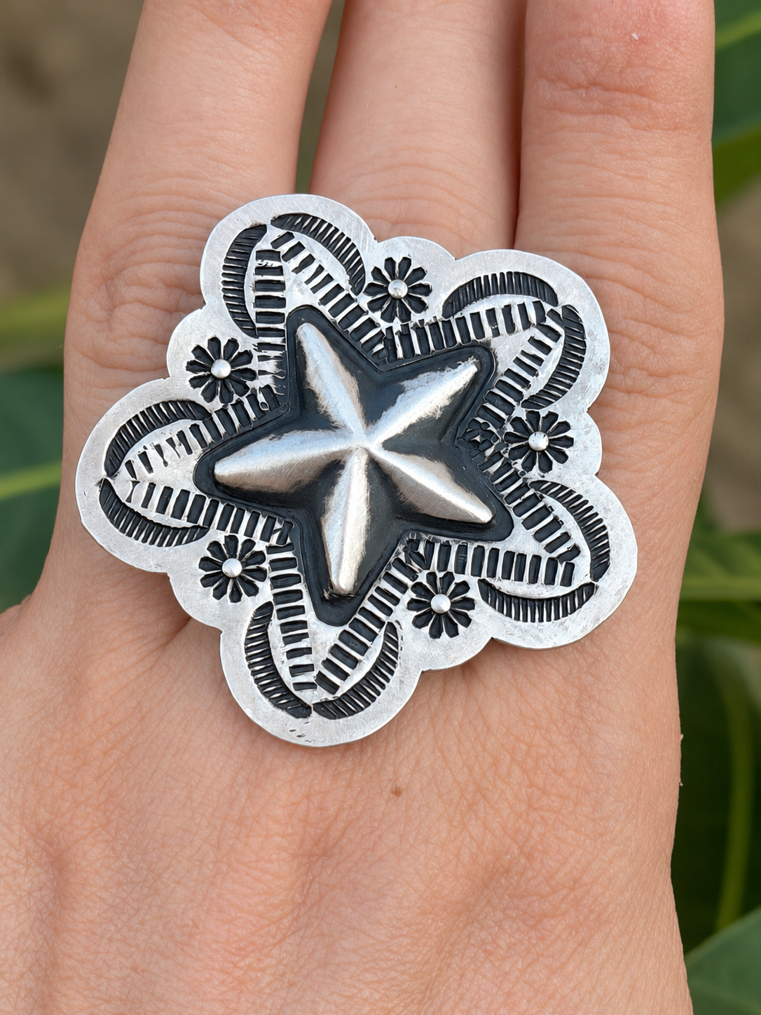 Leander Tahe Star Ring Adjustable Sterling Silver