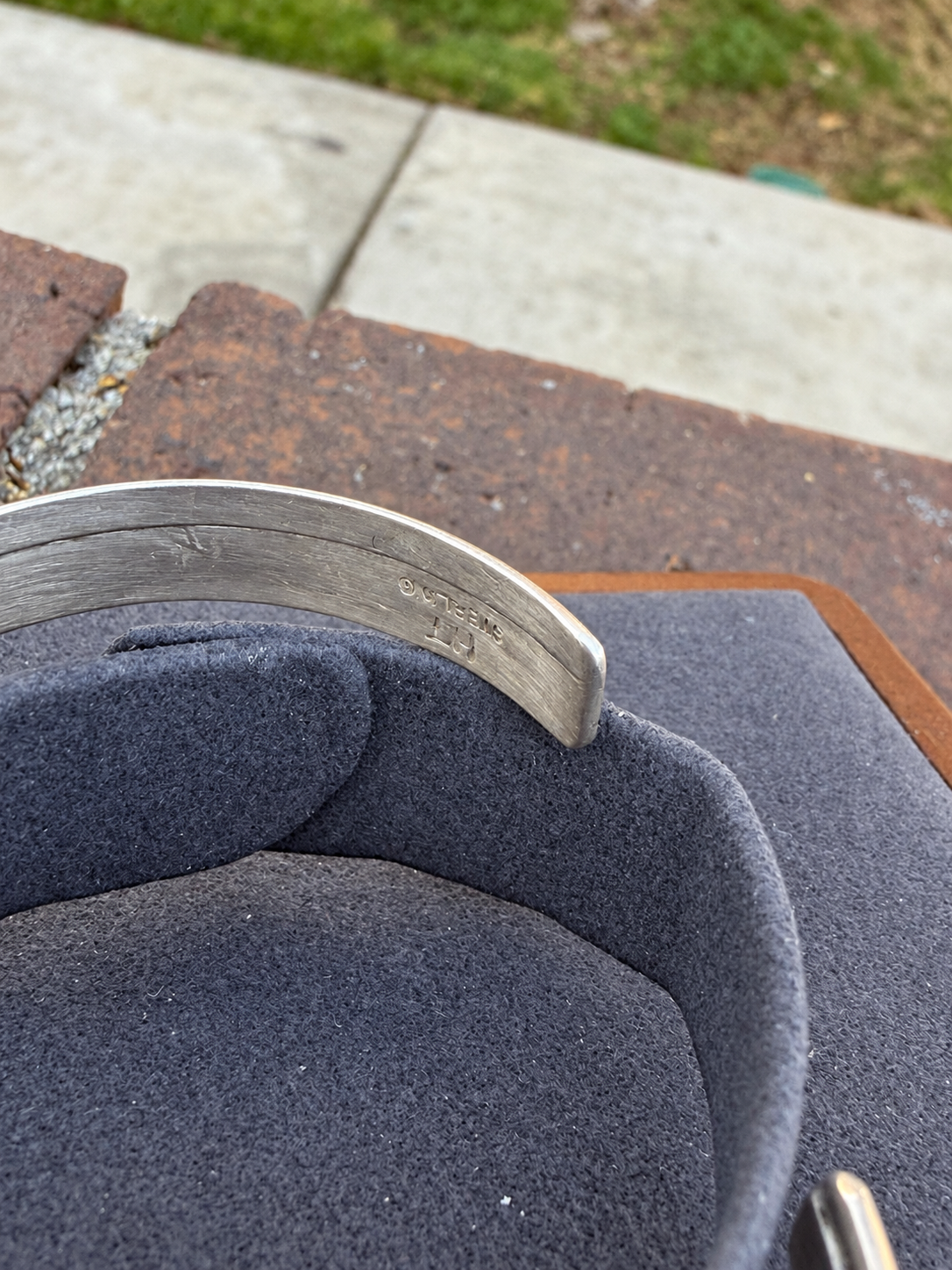 Native American, Handmade, Abalone & Sterling silver Cuff