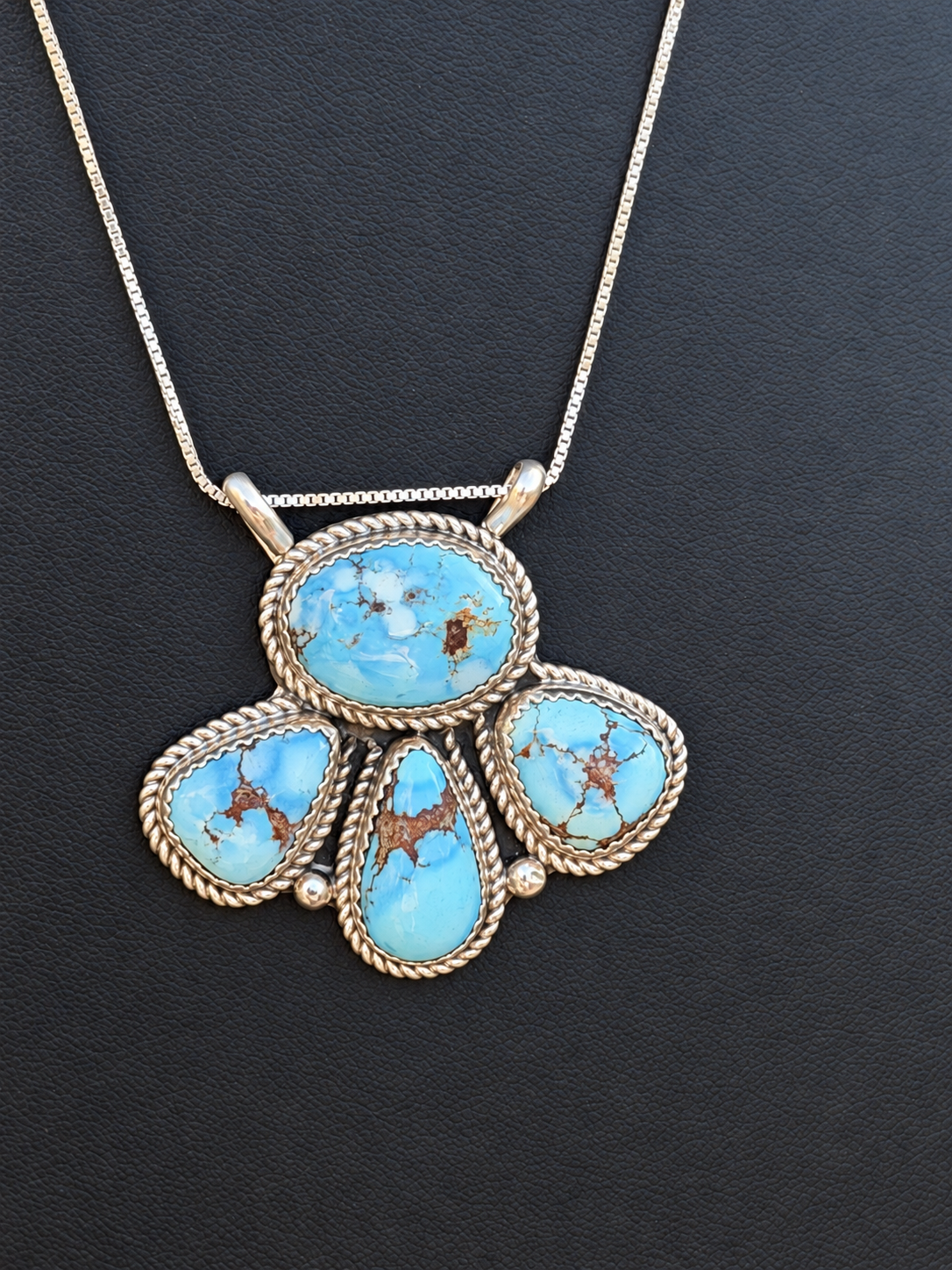Jennifer Begay ,Native American Handmade Golden Hills & Sterling Silver Necklace