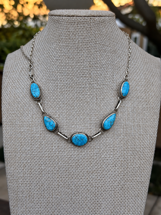Native American White Water & Sterling Silver chocker