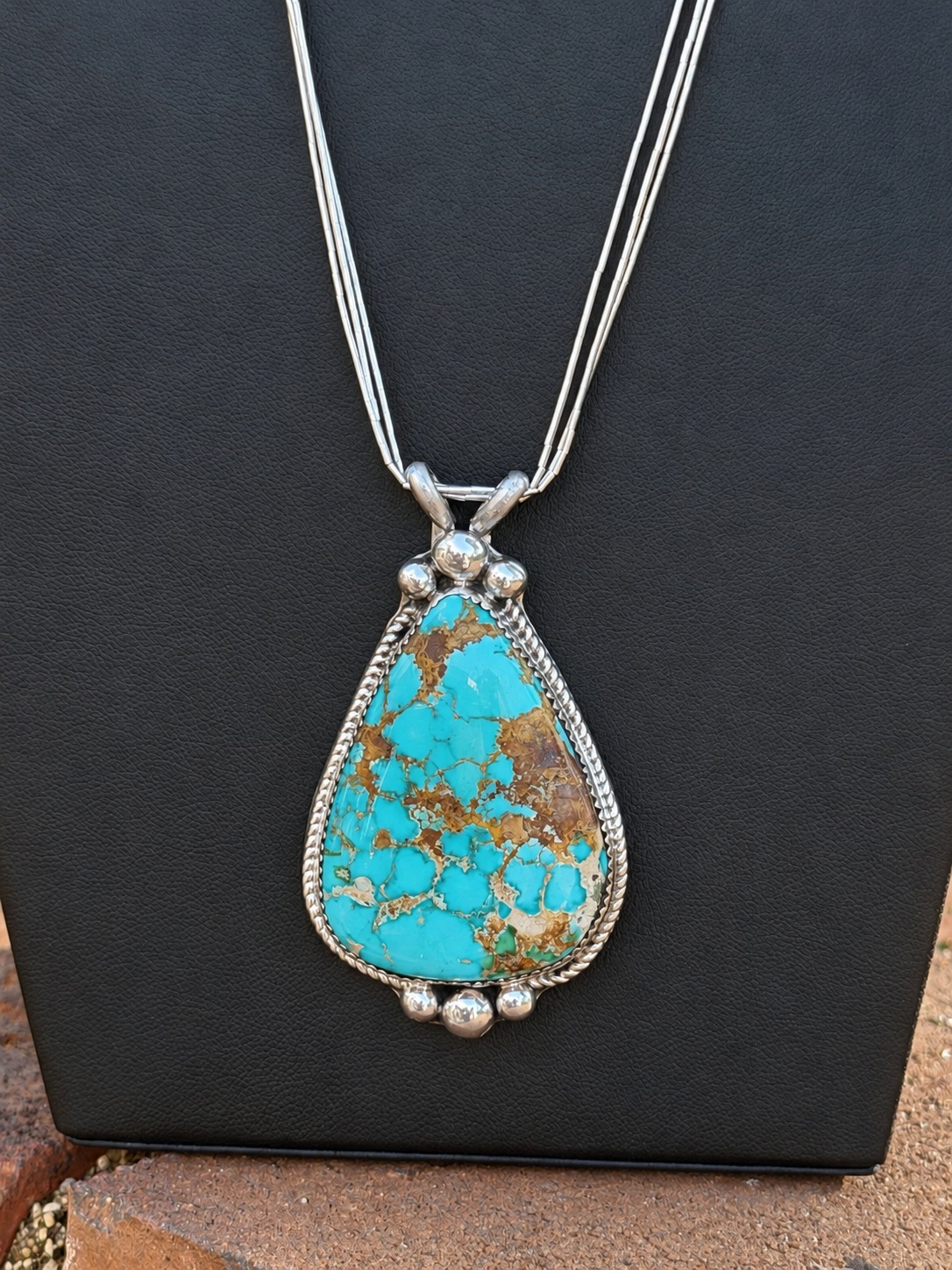 Jennifer Begay Native American Handmade 24” Sierra Bella Necklace Sterling Silver
