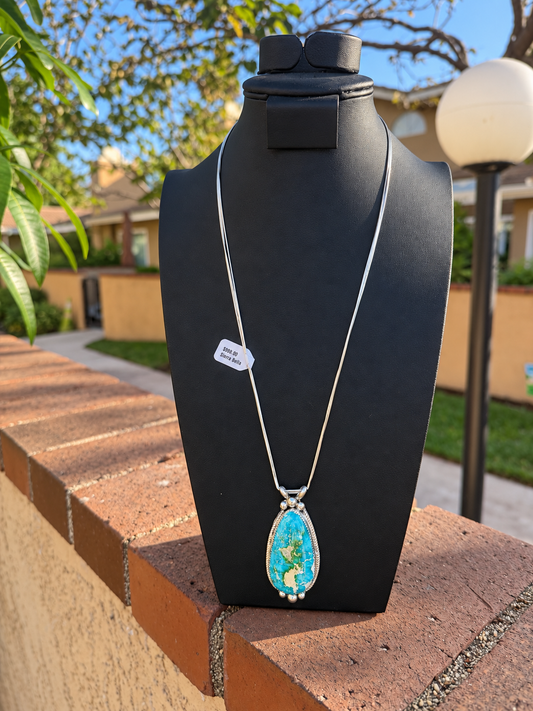 Jennifer Begay Native American Handmade 24” Sierra Bella Necklace Sterling Silver