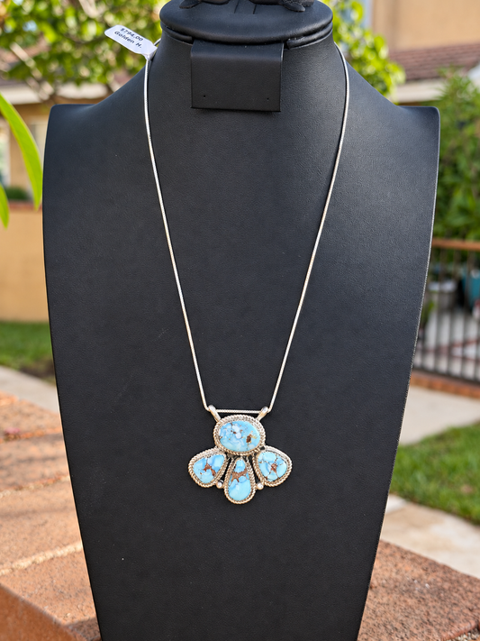 Jennifer Begay ,Native American Handmade Golden Hills & Sterling Silver Necklace