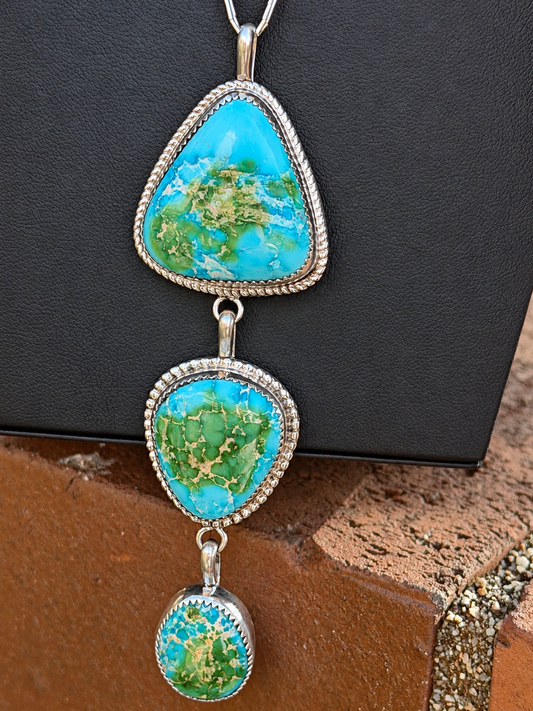 Jennifer Begay Native American Handmade 26” Sierra Bella Lariat Sterling Silver