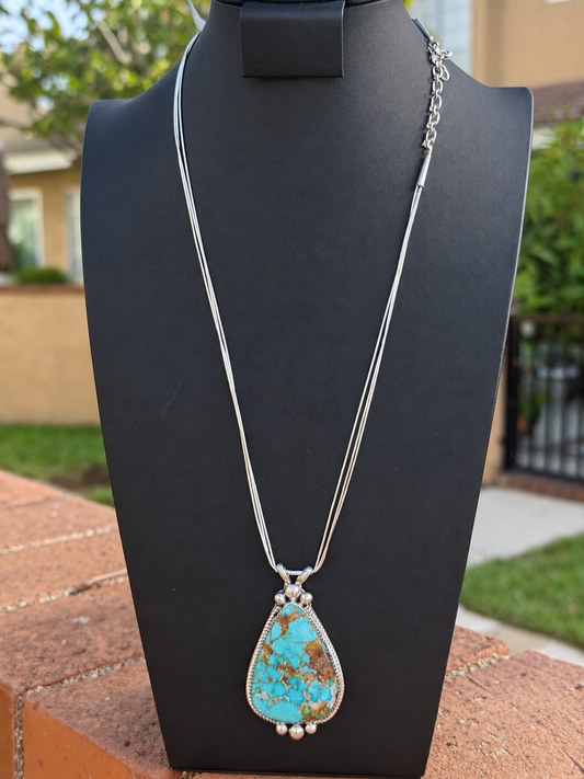 Jennifer Begay Native American Handmade 24” Sierra Bella Necklace Sterling Silver