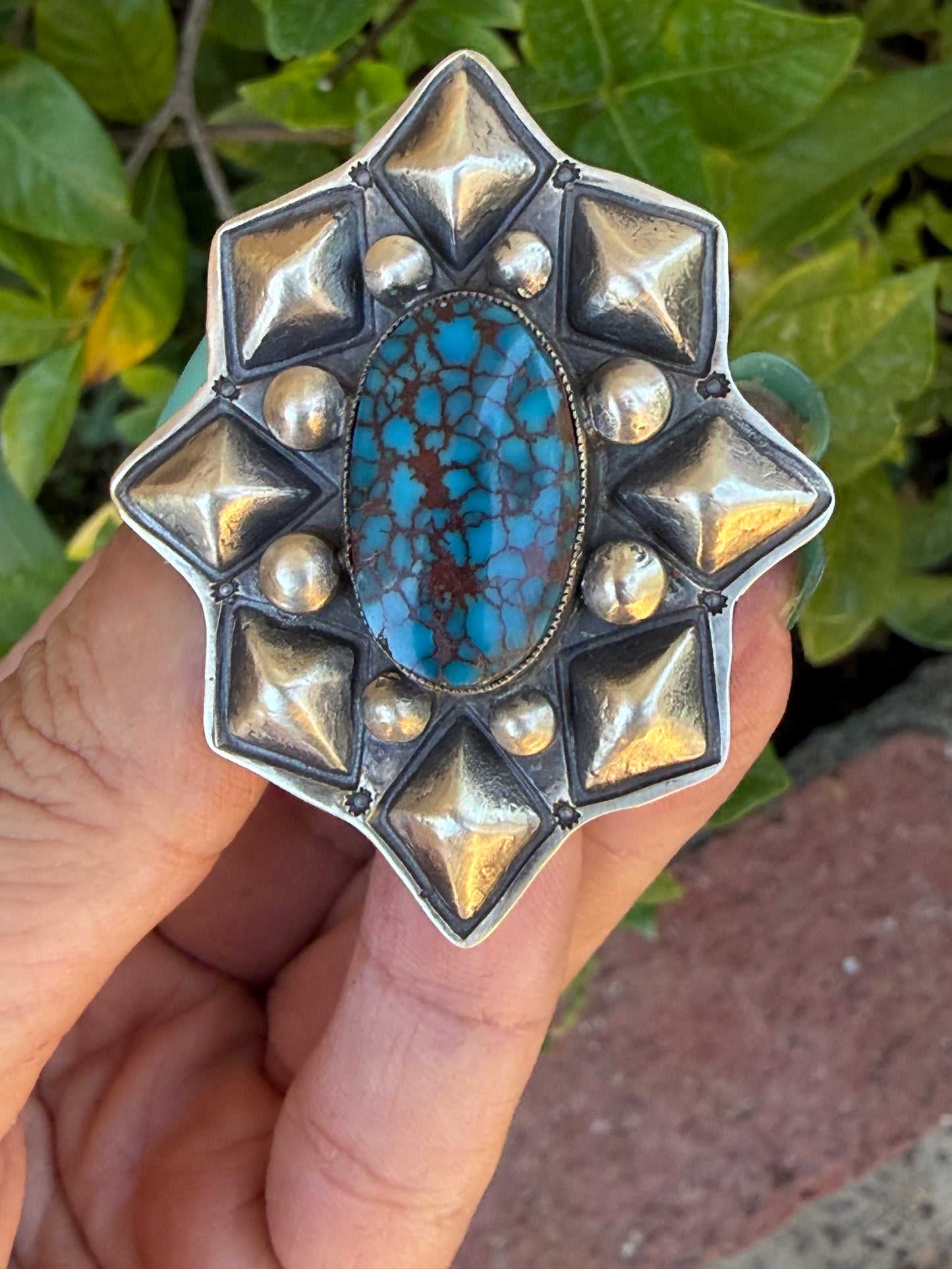 Native Made Egyption Turquise & Sterling Silver