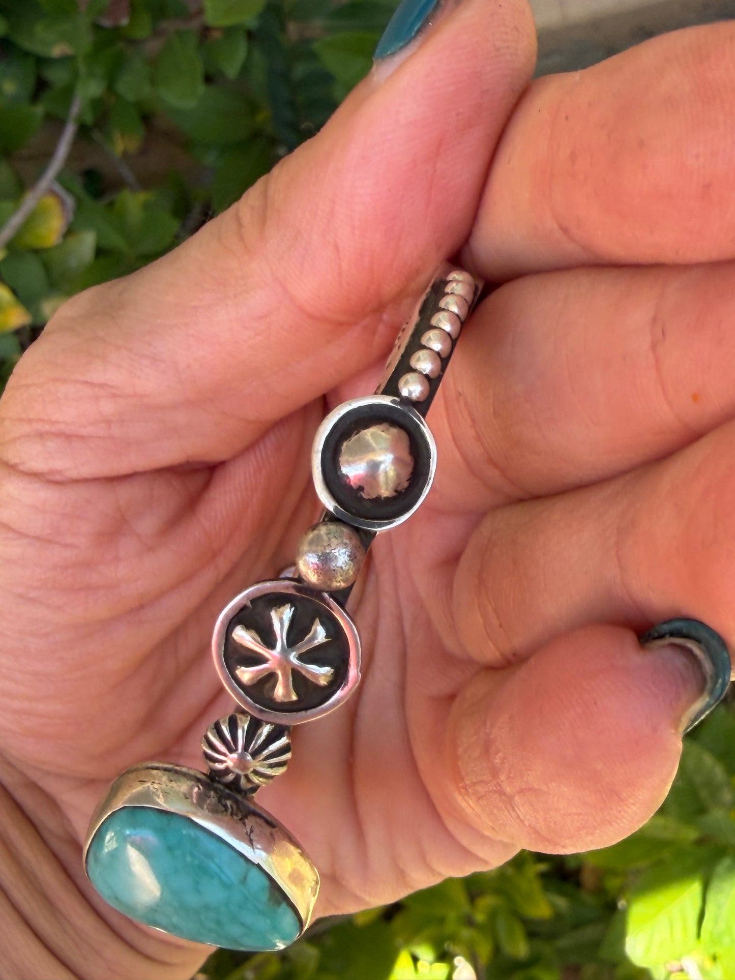 Native American, Hand-Made white water & sterling silver
