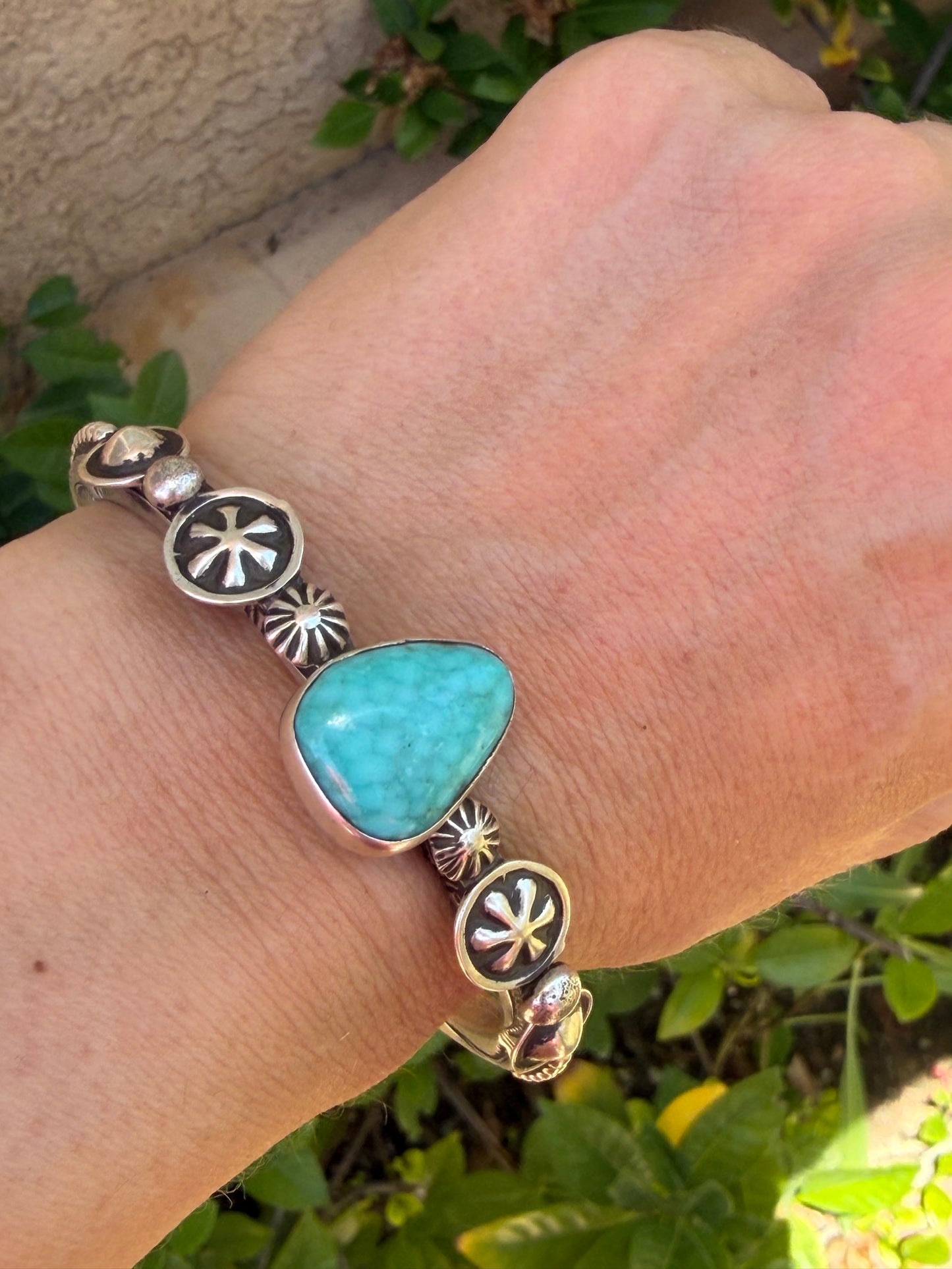 Native American, Hand-Made white water & sterling silver