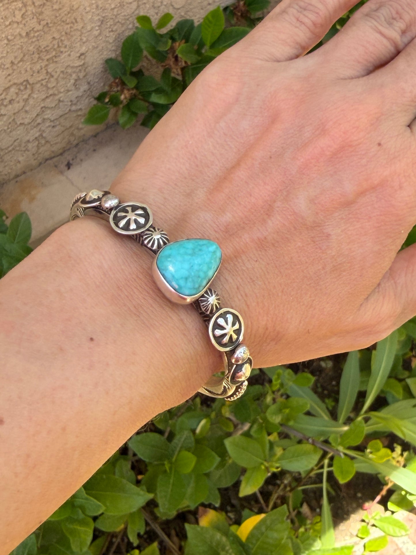 Native American, Hand-Made white water & sterling silver