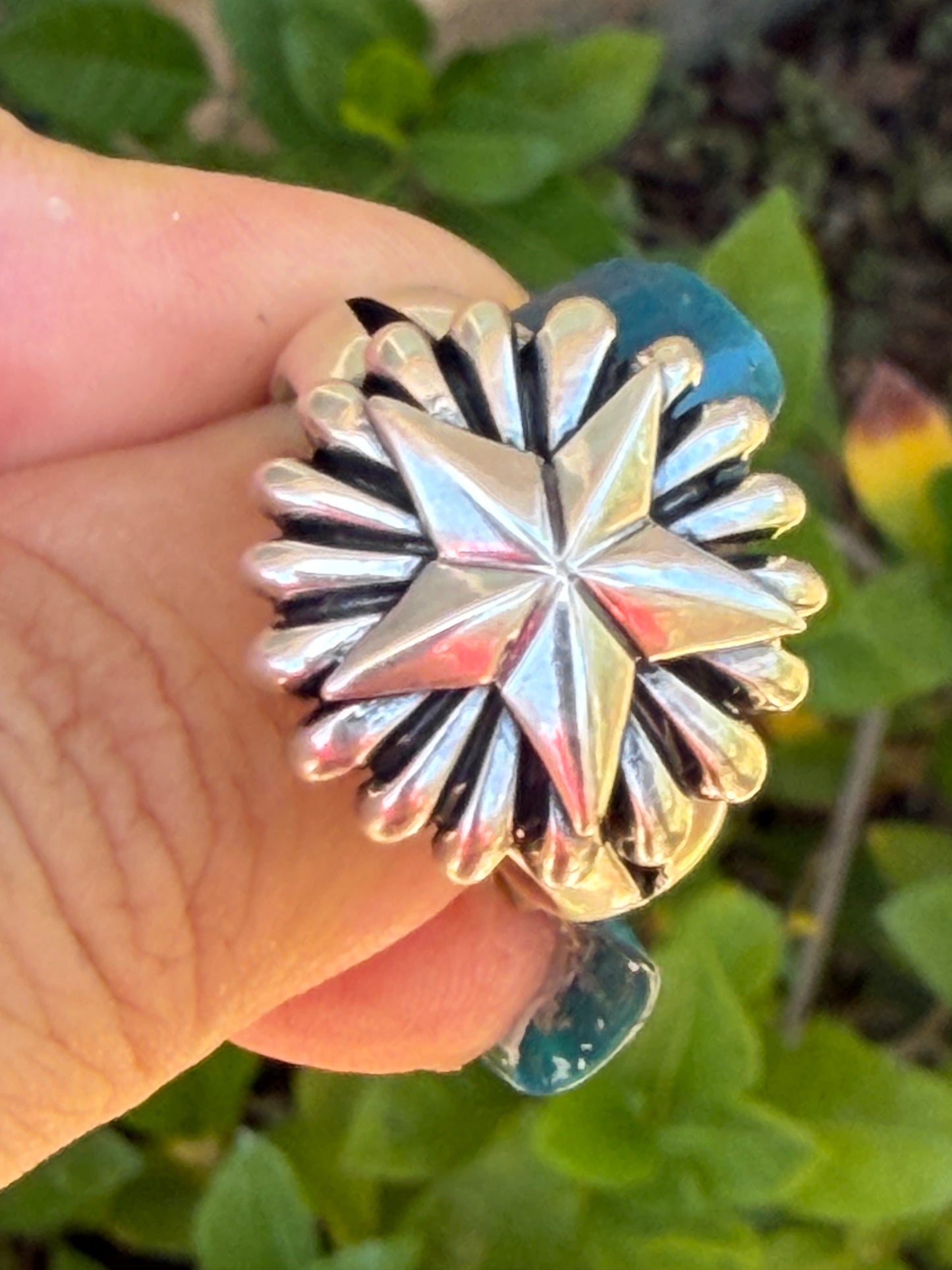 Native American, Hand-Made Ingot Star Ring sterling silver