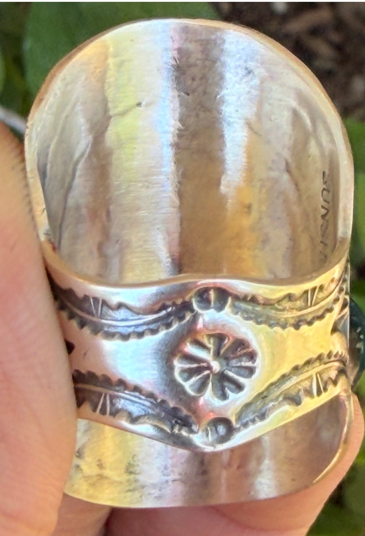 Native American, Hand-Made concho  Ring sterling silver
