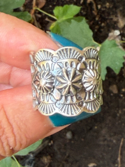 Native American, Hand-Made sunshine reeves Ring sterling silver