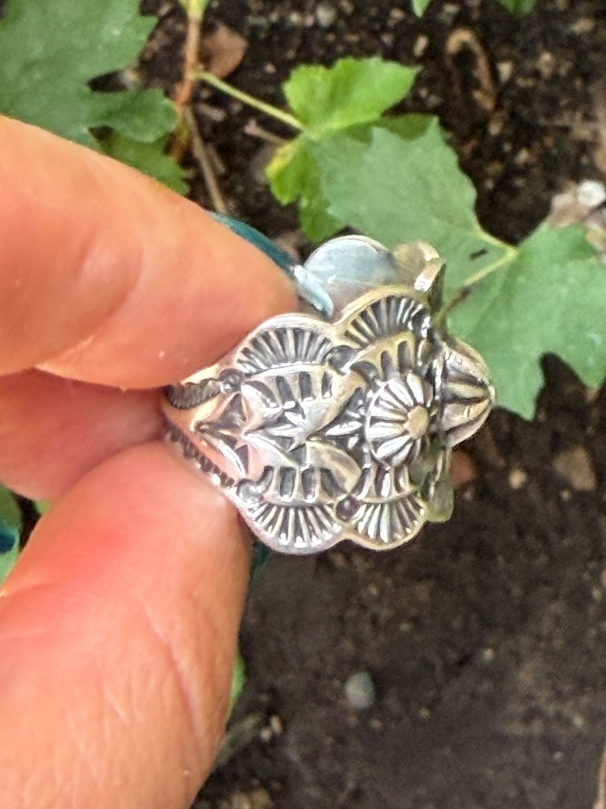 Native American, Hand-Made sunshine reeves Ring sterling silver