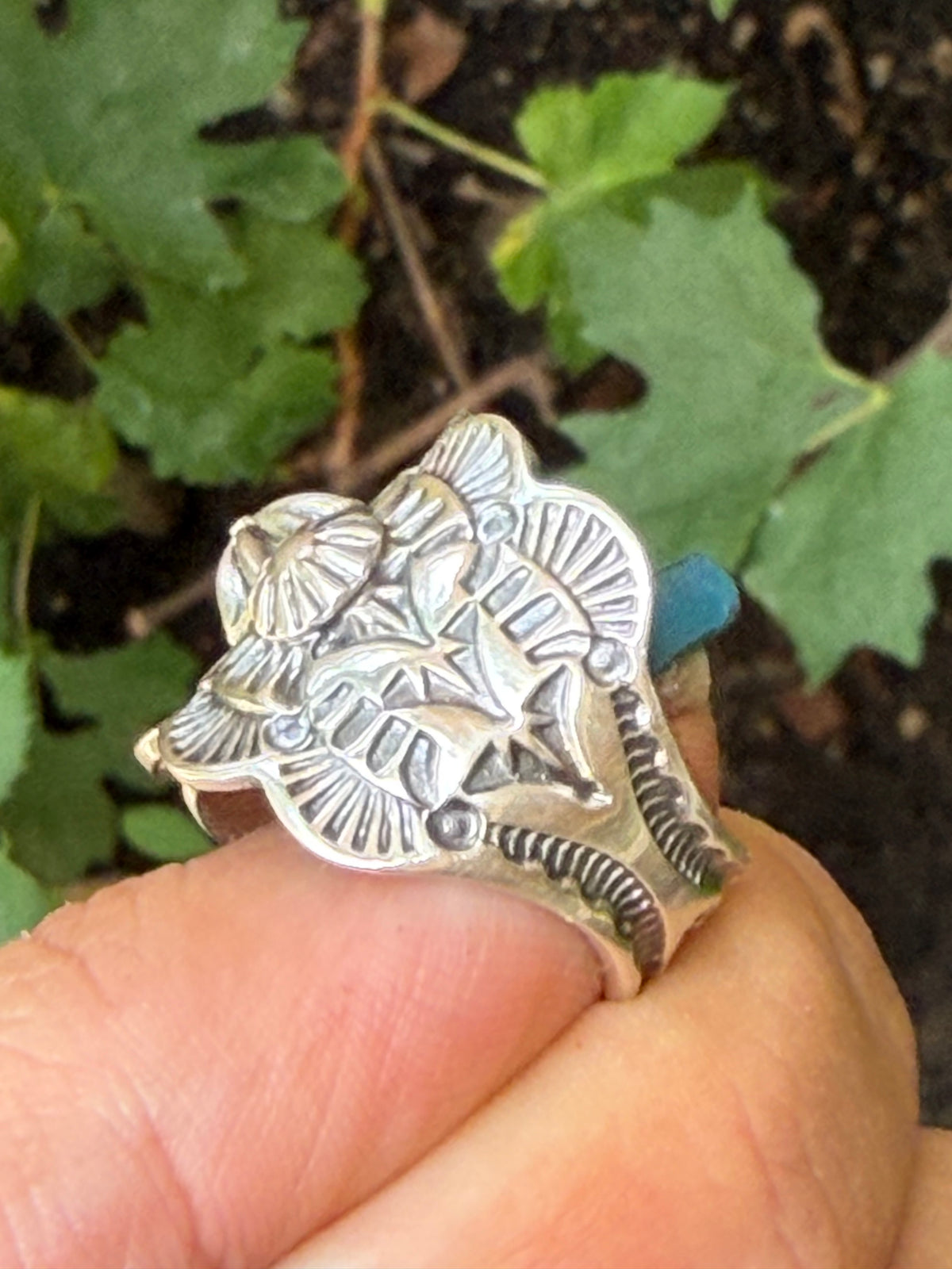 Native American, Hand-Made sunshine reeves Ring sterling silver