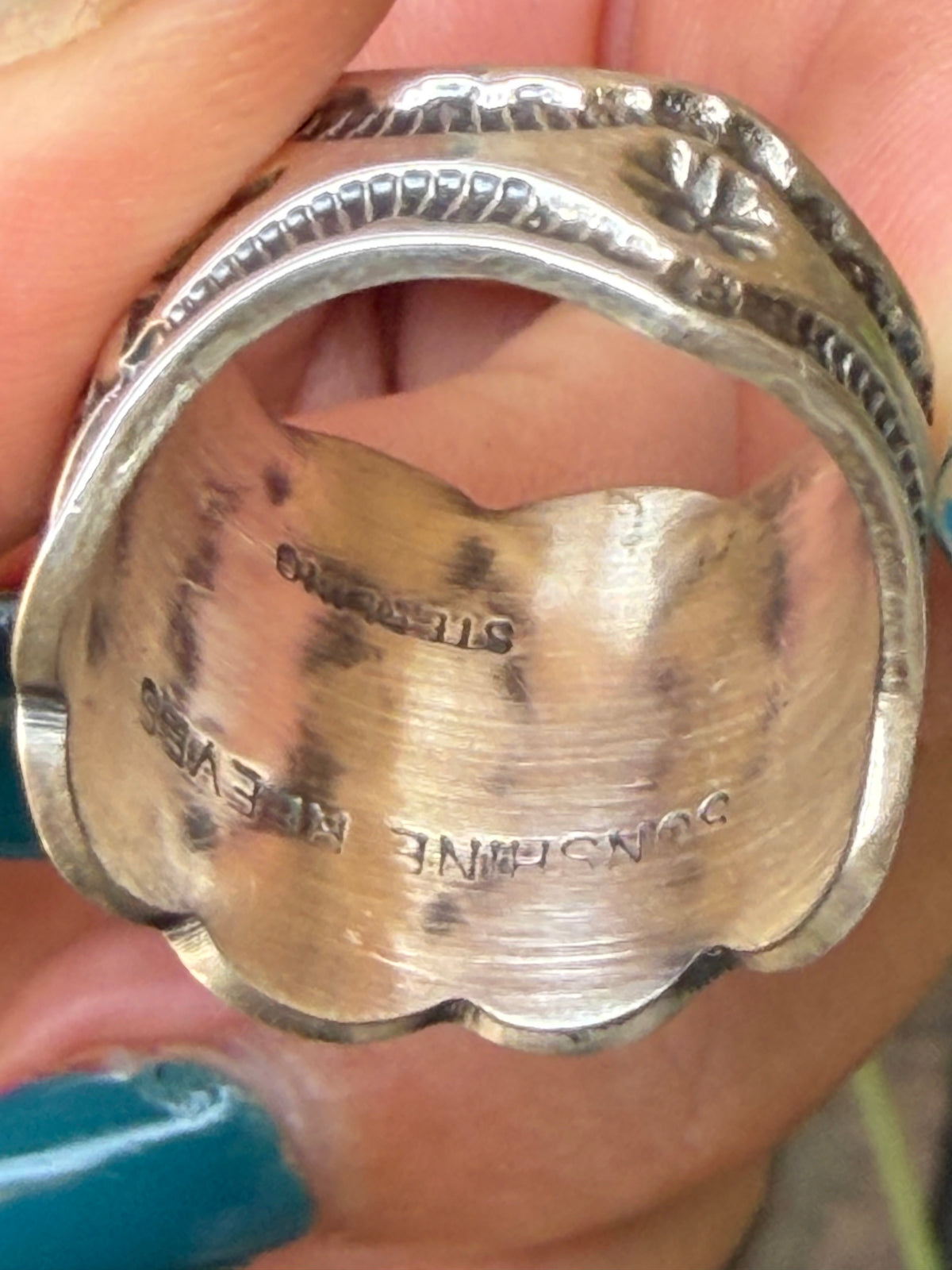 Native American, Hand-Made sunshine reeves Ring sterling silver