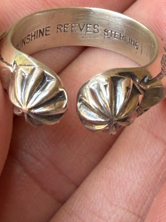 Native American, Hand-Made Sunshine Reeves Arrow & Star Concho Band sterling silver