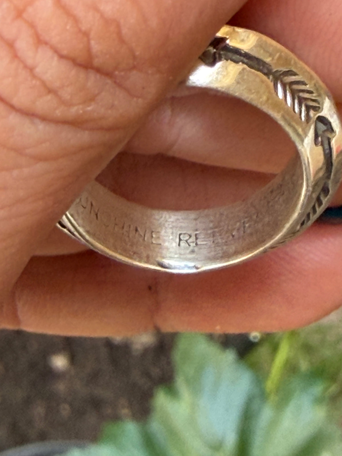 Native American, Hand-Made Sunshine Reeves Arrow & Star Concho Band sterling silver