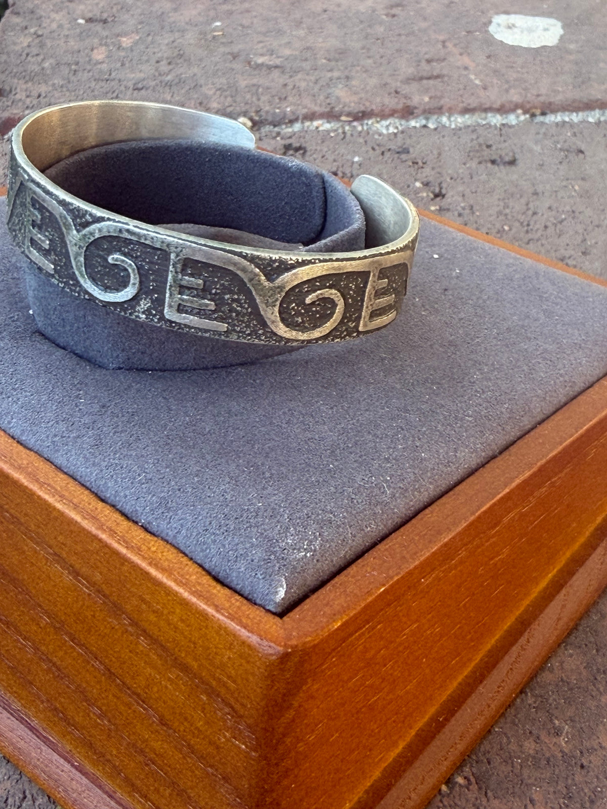 Native American, Handmade, Stamp Sterling silver Cuff
