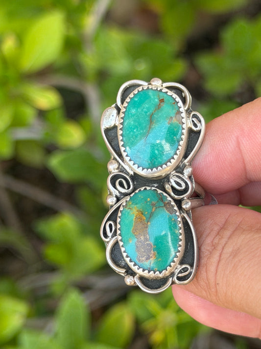 Native American Handmade Royston & Sterling Silver Ring